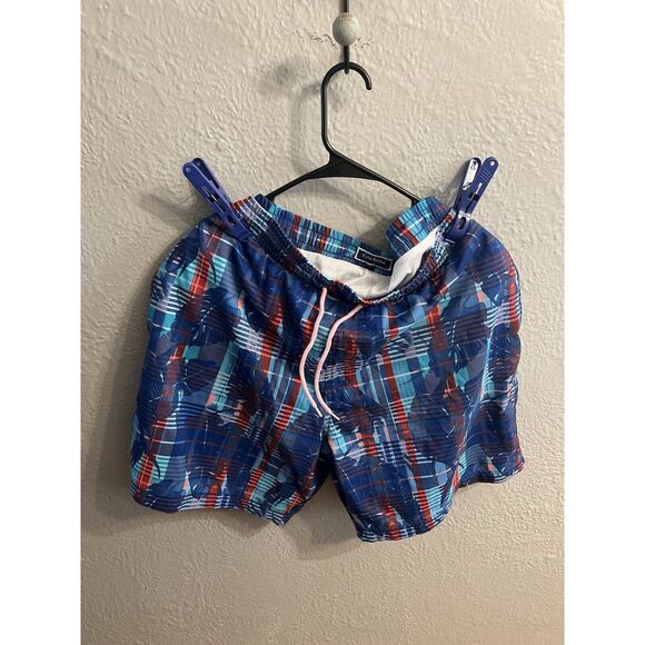 Club‎ Room Men's Tropicsl Red White Swim Trunks XL - Picture 2 of 7